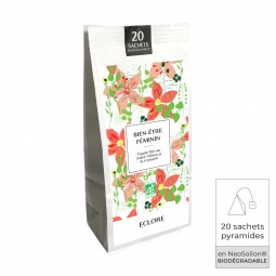 Infusion bien-être féminin : 20 sachets pyramides biodégradables