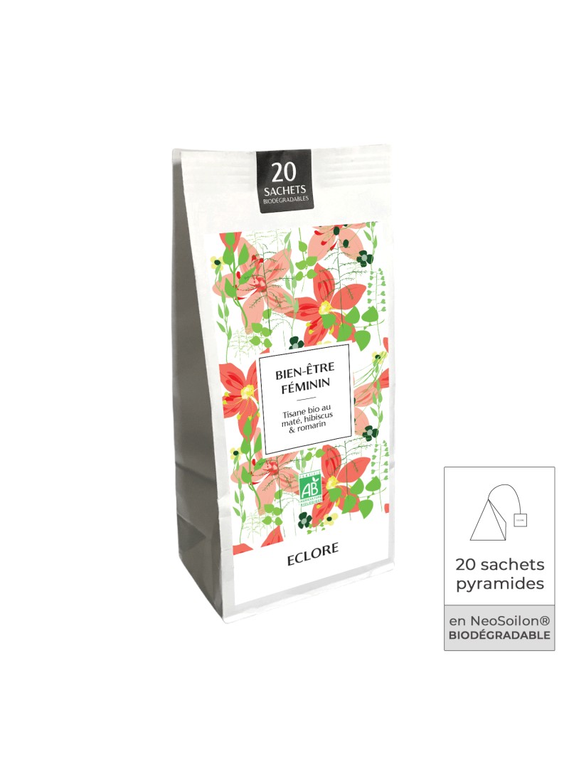 Infusion bien-être féminin : 20 sachets pyramides biodégradables