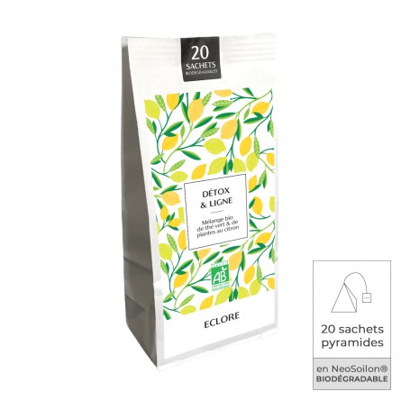 Thé bio Detox & Ligne 20 sachets pyramides
