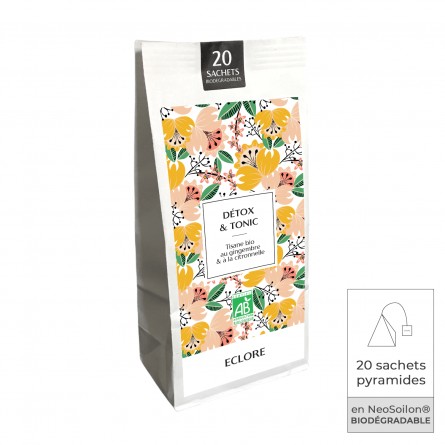 Infusion bio Detox & Tonic 20 sachets pyramides
