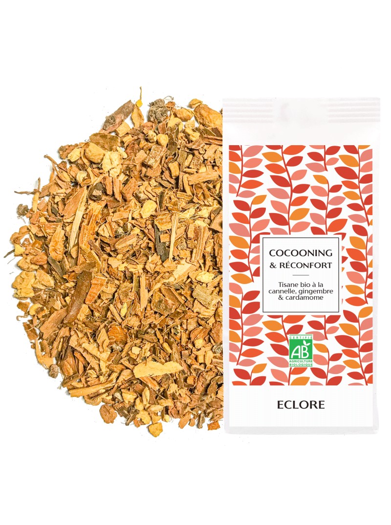 Tisane bio Cocooning et réconfort aux épices réchauffantes.