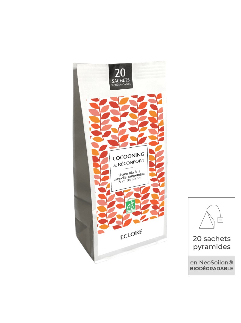 20 sachets infusettes d'infusion bio aux épices Cocooning & Réconfort