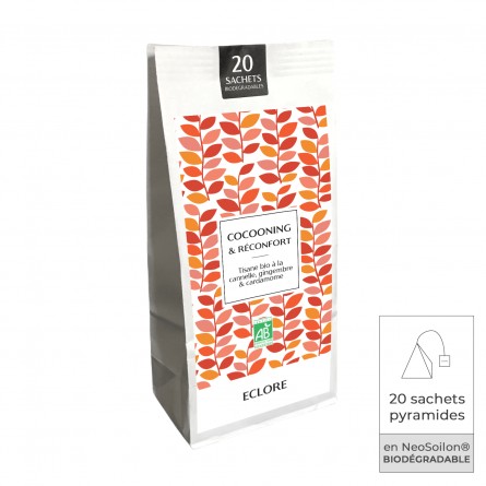 20 sachets infusettes d'infusion bio aux épices Cocooning & Réconfort