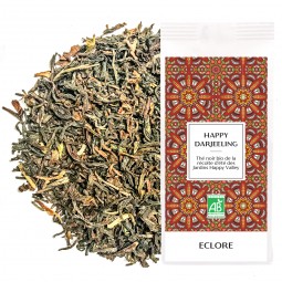 Sachet de thé noir bio Darjeeling FTGFOP1 Happy Valley en vrac.