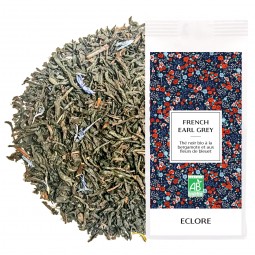 Sachet de thé noir bio French Earl Grey aux fleurs de bleuet en vrac