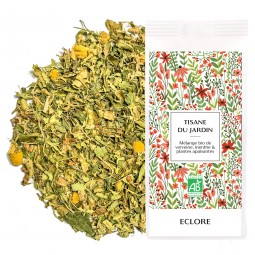 Sachet de tisane du Jardin bio à la verveine, menthe et plantes en vrac