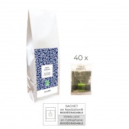 40 sachets individuels biodégradables de thé vert bio japonais Doux Bancha