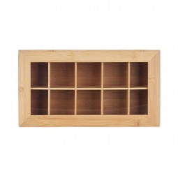 Boîte à thé en bambous 10 compartiments