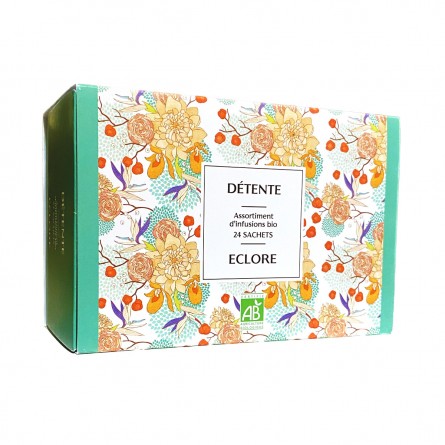 Coffret thés et tisanes BIO - assortiment cadeau - 8 x 50g