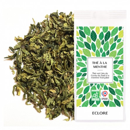 Thé à la menthe française bio en vrac 75 g - Made in France - Fabriqué en France