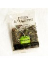 Sachet de tisane bio Detox & Equilibre dans son enveloppe en cellophane compostable, sans plastique ni métal.