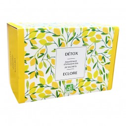 Coffret Detox : assortiment de 24 sachets de thés et infusions bio detox