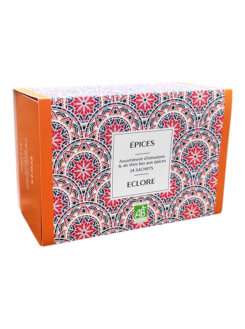 Coffret Epices : 24 sachets de thés et infusions bio aux épices