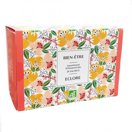 Coffret Bien-être : assortiment de 24 sachets d'infusions bio