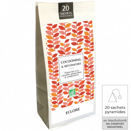 Infusion bio aux épices entières, en sachets compostables Cocooning & Réconfort