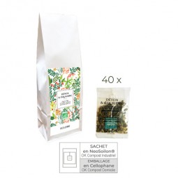 Infusion bio à l'ortie, prêle et menthe en sachets individuels compostables