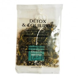 Sachet individuel compostable de tisane bio à la menthe, prêle et ortie. Sans plastique.