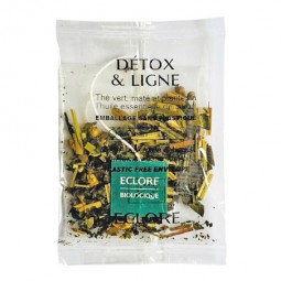 Thé vert bio Detox & Ligne en sachet compostable sans plastique ni métal certifié OK Compost Home