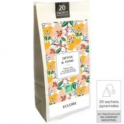 Infusion bio au gingembre et à la citronnelle en sachets Detox & Tonic