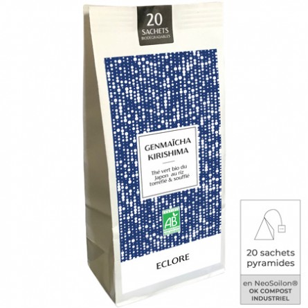 Thé Genmaïcha bio du Japon en sachets compostables