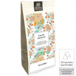 Tisane bio pour la détente en sachets compostables