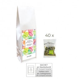 Tisane bio pour le sport et la récupération en sachets compostables sans plastique