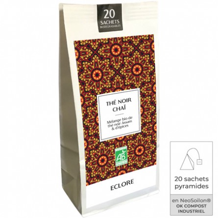 Thé chaï bio en sachets compostables