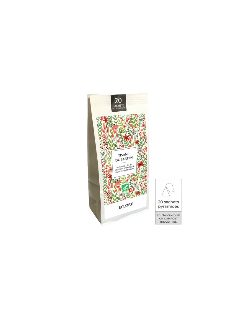 Tisane verveine-menthe & plantes bio en sachets compostables