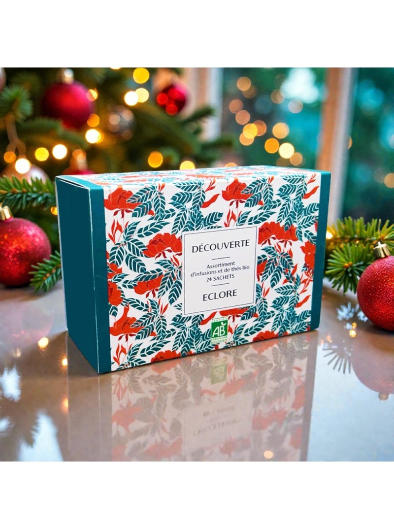 Coffret Découverte : assortiment de 24 sachets de thés et infusions bio compostables