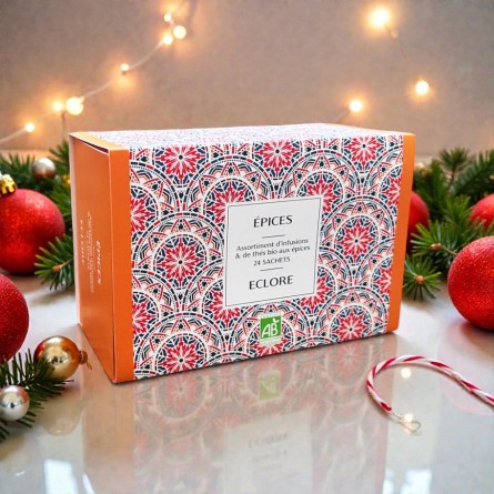 Coffret cadeau de thés et infusions bio aux épices