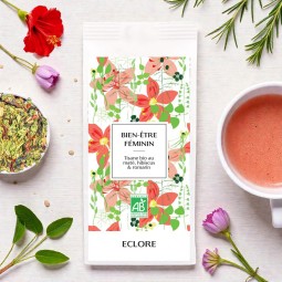 Une tisane bio avec du maté, hibiscus, romarin et fenouil pour améliorer la circulation sanguine.