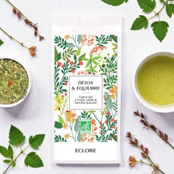 Tisane bio à l'ortie et à la prêle reminéralisantes, avec de la menthe pour la fraîcheur/