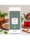 Tisane bio à la menthe, hibiscus, fleurs et épices, inspirée par la tradition marocaine du thé royal