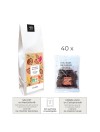 Infusion de cacao bio en sachets enveloppés compostables  sans plastique prétrosourcé