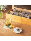 Boîte à sachets de thé 10 compartiments en bambou
