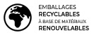 Emballages recyclables à base de matériaux renouvelables